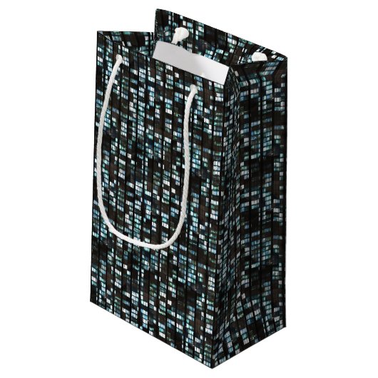 Verlicht vensterpatroon klein cadeauzakje (Achterkant Gekanteld)
