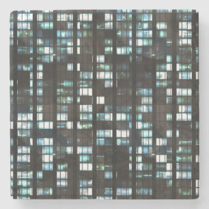 Verlicht vensterpatroon stenen onderzetter