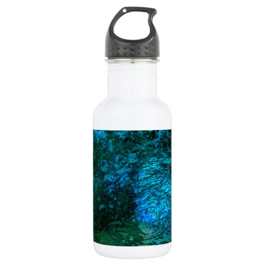 Verlicht water - blauw waterfles  (Voorkant)