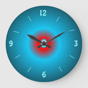 Verlicht Zee groen/ rood> wandklok