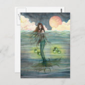 "Verlicht Zee" Zeemeermin Briefkaart (Voorkant / Achterkant)