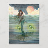 "Verlicht Zee" Zeemeermin Briefkaart (Voorkant)