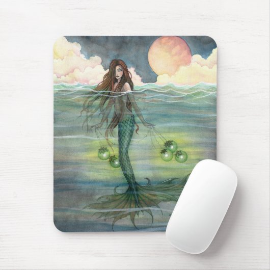 "verlicht Zee" Zeemeermin Mousepad Muismat (Met muis)