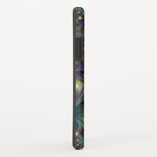 Verlichtde abstracte blauwe paarse fractale naam Case-Mate iPhone case (Achterkant/rechts)