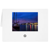 Verlichtde haven van Volendam 's nachts (Achterkant Horizontaal)