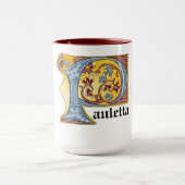 Verlichtde middeleeuwse blauwe en rode ijsheek P Mok (Midden)