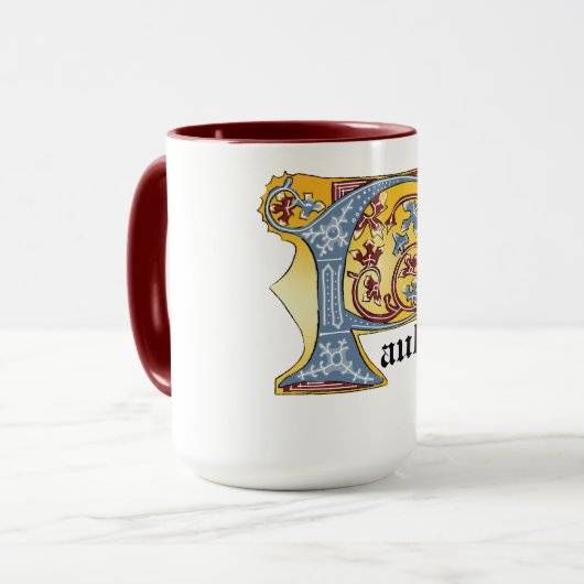 Verlichtde middeleeuwse blauwe en rode ijsheek P Mok (Voorkant links)