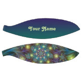 Verlichtde moderne blauwe paarse fractale kunstnaa basketbal (Panelen)