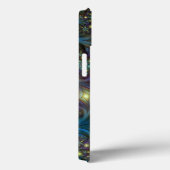 Verlichtde moderne blauwe paarse fractale kunstnaa Case-Mate iPhone case (Achterkant / Rechts)