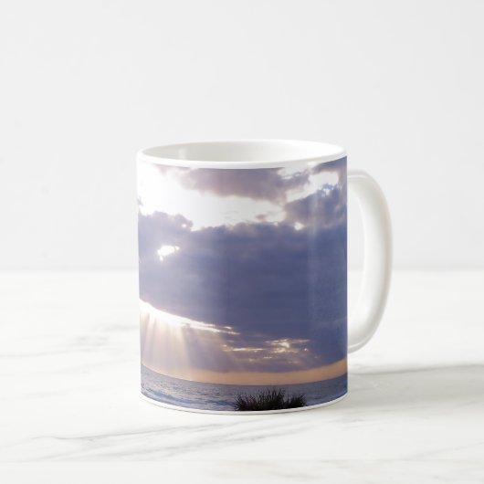 Verlichtde oceaan in de vroege ochtend koffiemok (Voorkant rechts)