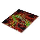 Verlichtde regenboog van vlammen tegeltje (Zijkant)