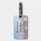 Verlichtde skyline van het centrum van Miami bij s Bagagelabel (Achterkant verticaal)