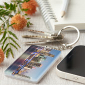 Verlichtde skyline van het centrum van Miami bij s Sleutelhanger (Voorkant Rechts)