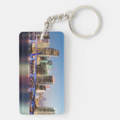 Verlichtde skyline van het centrum van Miami bij s Sleutelhanger (achterkant)