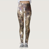 Verlichtde zilveren kerstboomleggings leggings (Voorkant)