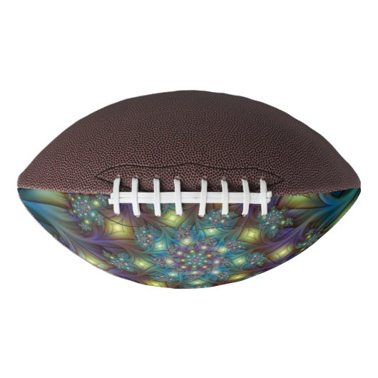 Verlichte Abstracte glanzende Blauwgroen Paarse Fr American Football (Voorkant)