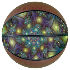 Verlichte Abstracte glanzende Blauwgroen Paarse Fr Basketbal