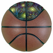 Verlichte Abstracte glanzende Blauwgroen Paarse Fr Basketbal (Rechts)