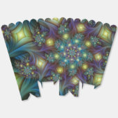 Verlichte Abstracte glanzende Blauwgroen Paarse Fr Bedankdoosjes (Ongevouwen)