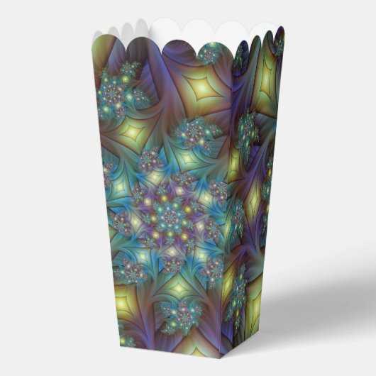 Verlichte Abstracte glanzende Blauwgroen Paarse Fr Bedankdoosjes (Voorkant)