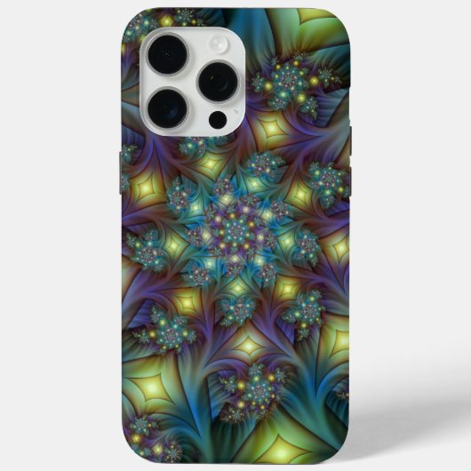 Verlichte Abstracte glanzende Blauwgroen Paarse Fr Case-Mate iPhone Case (Achterkant)