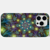 Verlichte Abstracte glanzende Blauwgroen Paarse Fr Case-Mate iPhone Case (Achterkant (horizontaal))