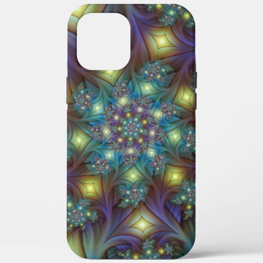 Verlichte Abstracte glanzende Blauwgroen Paarse Fr Case-Mate iPhone Case (Achterkant)