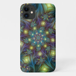Verlichte Abstracte glanzende Blauwgroen Paarse Fr Case-Mate iPhone Case