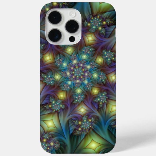 Verlichte Abstracte glanzende Blauwgroen Paarse Fr Case-Mate iPhone Case (Achterkant)