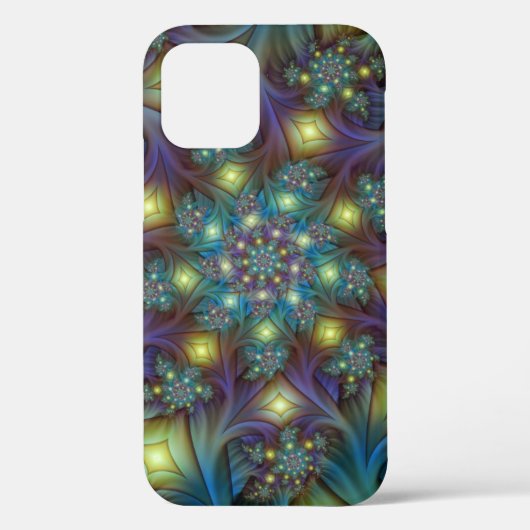 Verlichte Abstracte glanzende Blauwgroen Paarse Fr Case-Mate iPhone Case (Achterkant)
