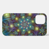 Verlichte Abstracte glanzende Blauwgroen Paarse Fr Case-Mate iPhone Case (Achterkant (horizontaal))