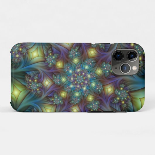 Verlichte Abstracte glanzende Blauwgroen Paarse Fr Case-Mate iPhone Case (Achterkant (horizontaal))