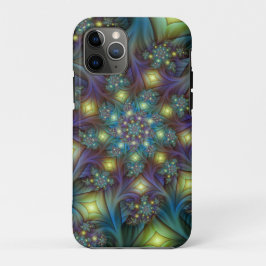 Verlichte Abstracte glanzende Blauwgroen Paarse Fr Case-Mate iPhone Case