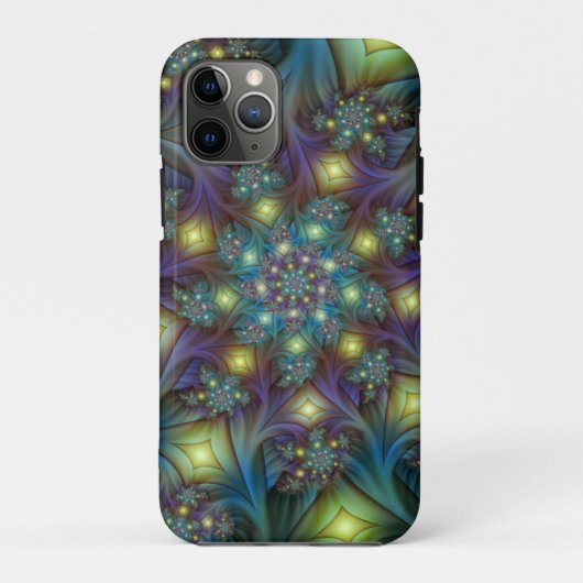 Verlichte Abstracte glanzende Blauwgroen Paarse Fr Case-Mate iPhone Case (Achterkant)