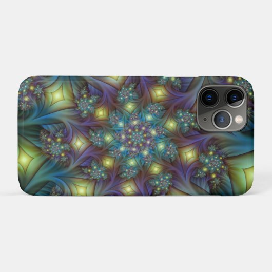 Verlichte Abstracte glanzende Blauwgroen Paarse Fr Case-Mate iPhone Case (Achterkant (horizontaal))