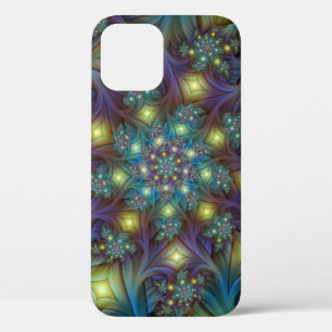 Verlichte Abstracte glanzende Blauwgroen Paarse Fr Case-Mate iPhone Case
