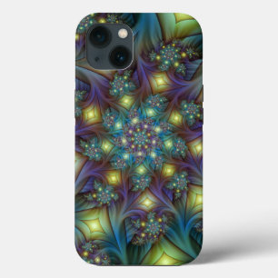 Verlichte Abstracte glanzende Blauwgroen Paarse Fr Case-Mate iPhone Case