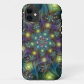 Verlichte Abstracte glanzende Blauwgroen Paarse Fr Case-Mate iPhone Case (Achterkant)