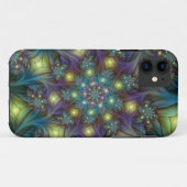 Verlichte Abstracte glanzende Blauwgroen Paarse Fr Case-Mate iPhone Case (Achterkant (horizontaal))