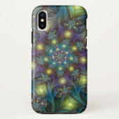 Verlichte Abstracte glanzende Blauwgroen Paarse Fr Case-Mate iPhone Case (Achterkant)