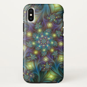 Verlichte Abstracte glanzende Blauwgroen Paarse Fr Case-Mate iPhone Case