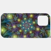 Verlichte Abstracte glanzende Blauwgroen Paarse Fr Case-Mate iPhone Case (Achterkant (horizontaal))