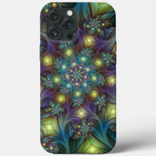 Verlichte Abstracte glanzende Blauwgroen Paarse Fr Case-Mate iPhone Case