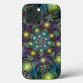 Verlichte Abstracte glanzende Blauwgroen Paarse Fr Case-Mate iPhone Case (Achterkant)