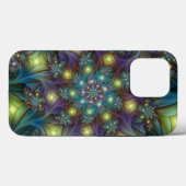 Verlichte Abstracte glanzende Blauwgroen Paarse Fr Case-Mate iPhone Case (Achterkant (horizontaal))