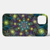 Verlichte Abstracte glanzende Blauwgroen Paarse Fr Case-Mate iPhone Case (Achterkant (horizontaal))