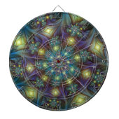 Verlichte Abstracte glanzende Blauwgroen Paarse Fr Dartbord (Voorkant)
