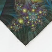 Verlichte Abstracte glanzende Blauwgroen Paarse Fr Fleece Deken (Hoek)