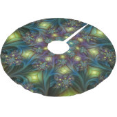 Verlichte Abstracte glanzende Blauwgroen Paarse Fr Kerstboom Rok (Gekanteld)