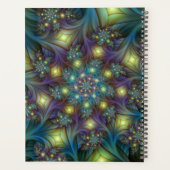 Verlichte Abstracte glanzende Blauwgroen Paarse Fr Planner (Achterkant)